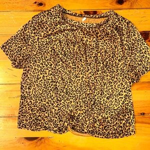 SHEIN Animal Print Cotton Blend T-Shirt Size Large